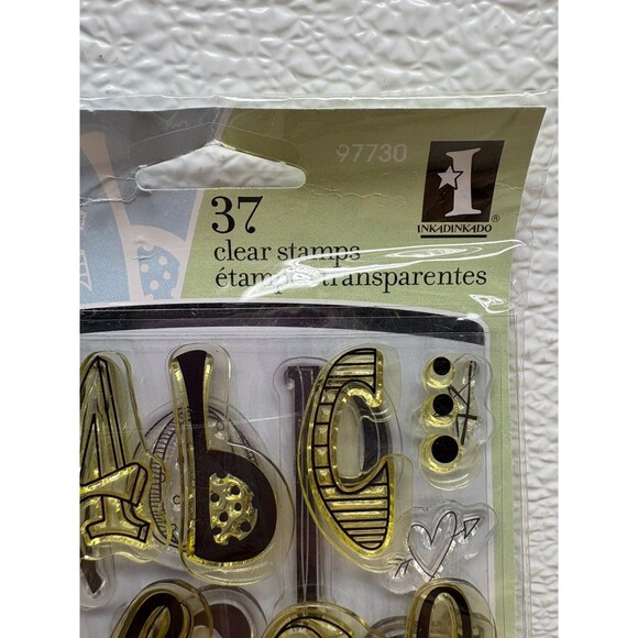 Inkadinkado 37 Clear Stamps Set Doodle Alphabet - Picture 2 of 4